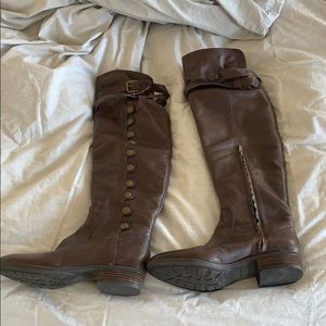 Knee high leather boots